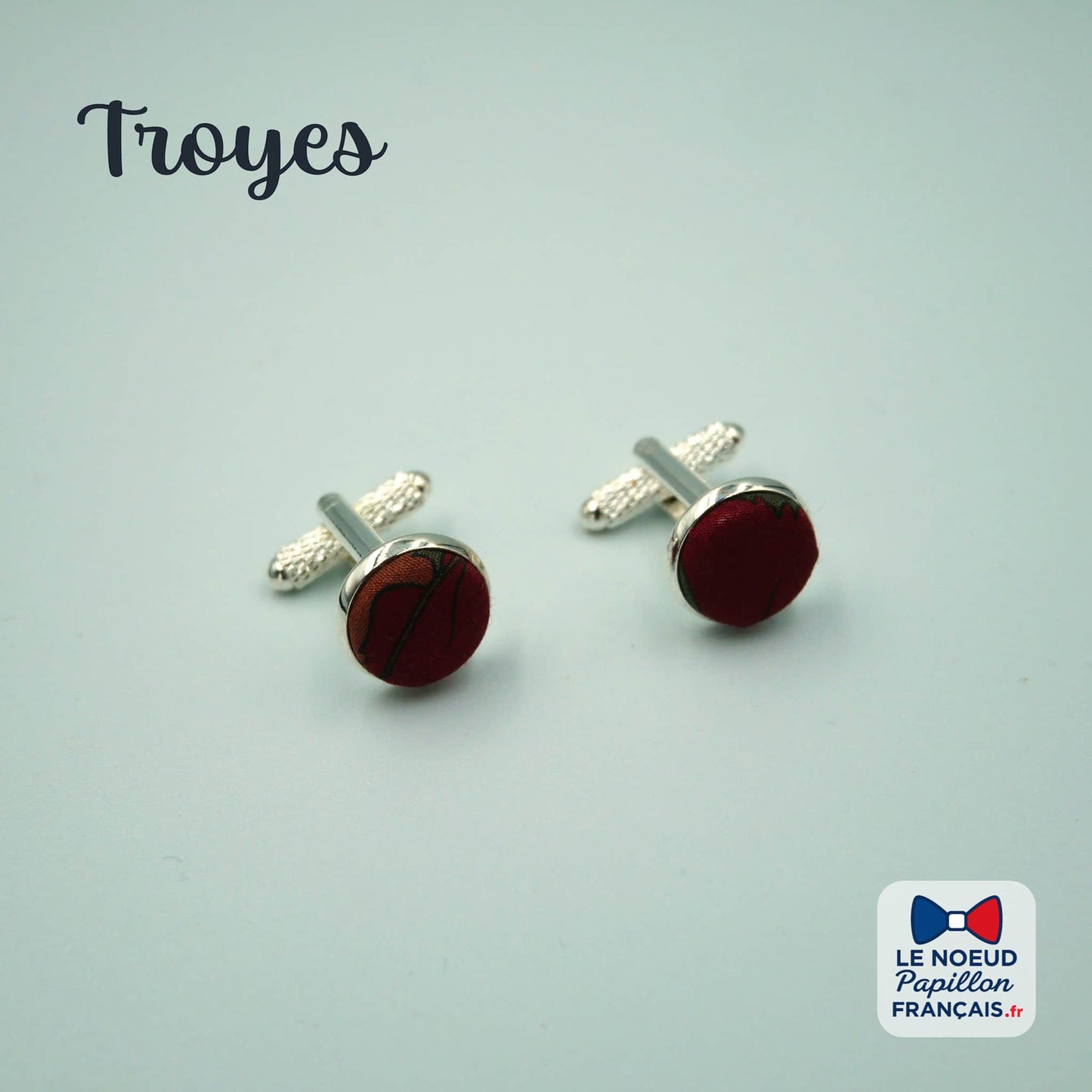 Boutons de manchette bordeaux