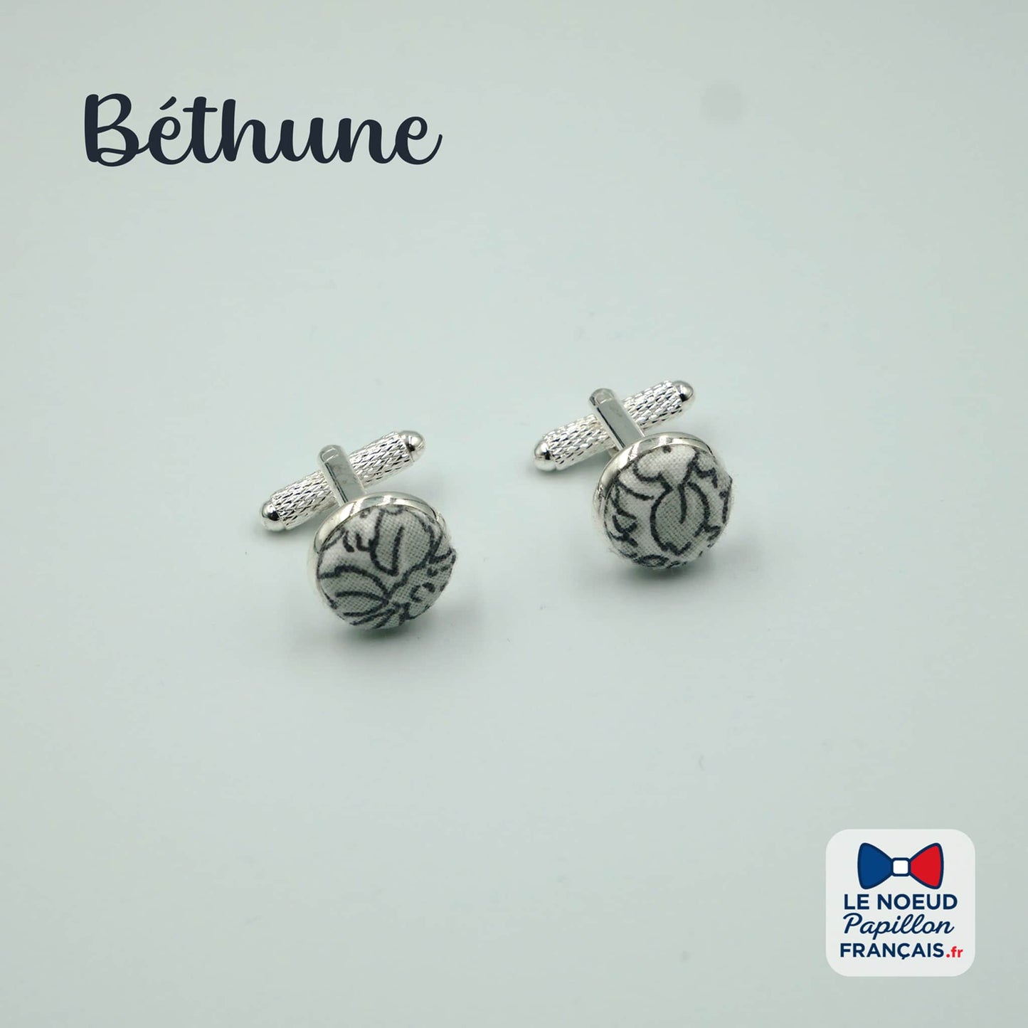 boutons de manchette gris