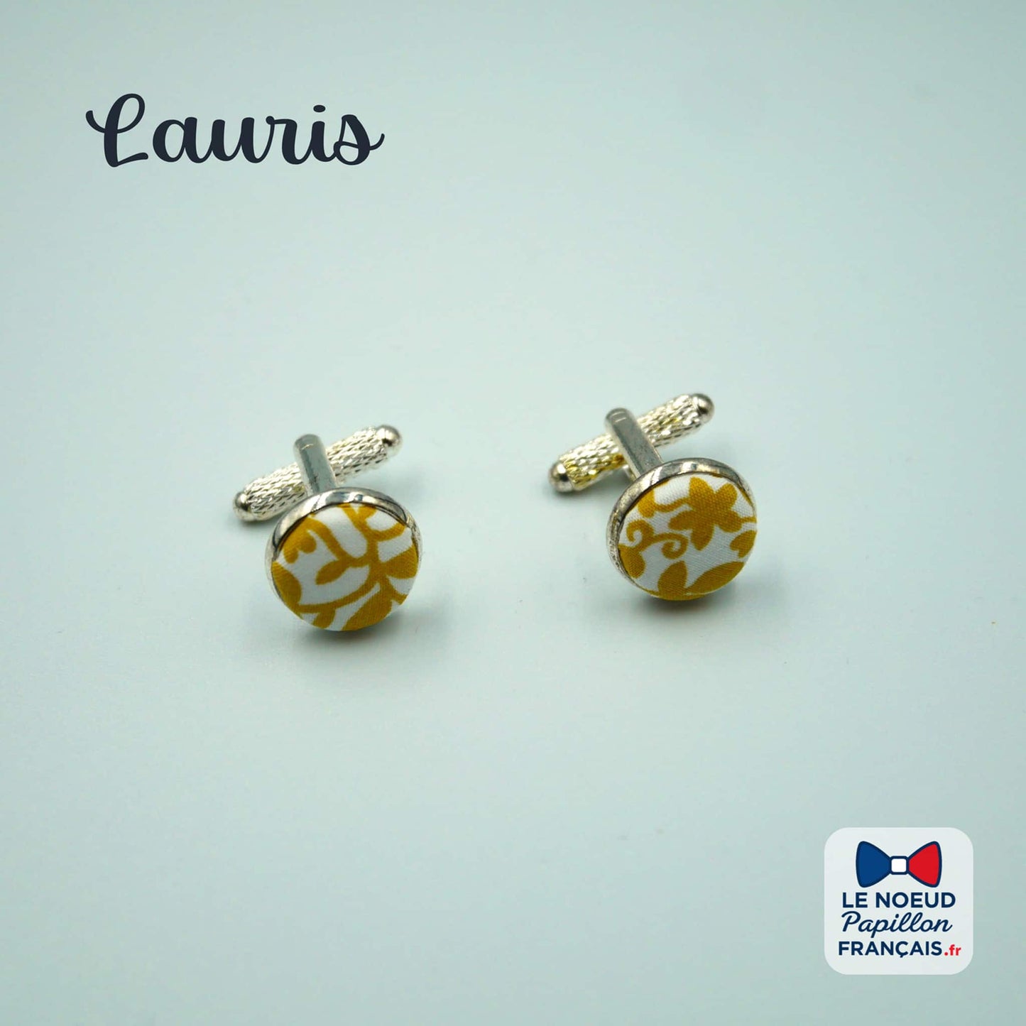 Boutons de manchette jaune Lauris