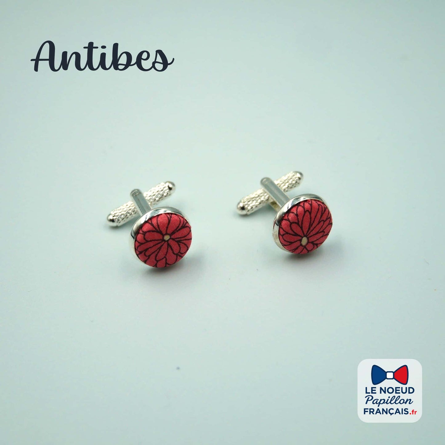 bouton de manchette rose