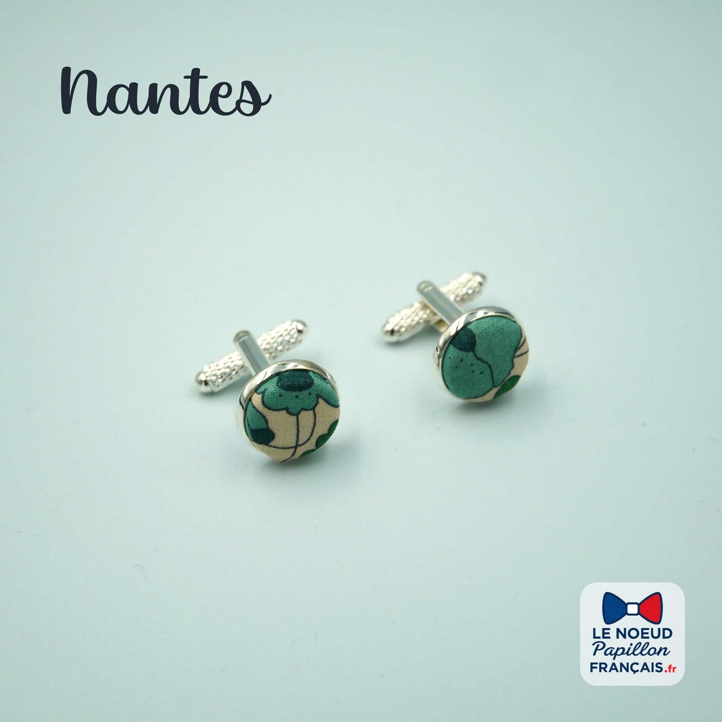 Boutons de manchette vert liberty