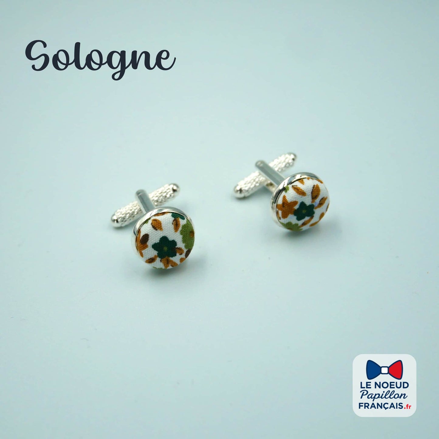 Boutons de manchette vert marron