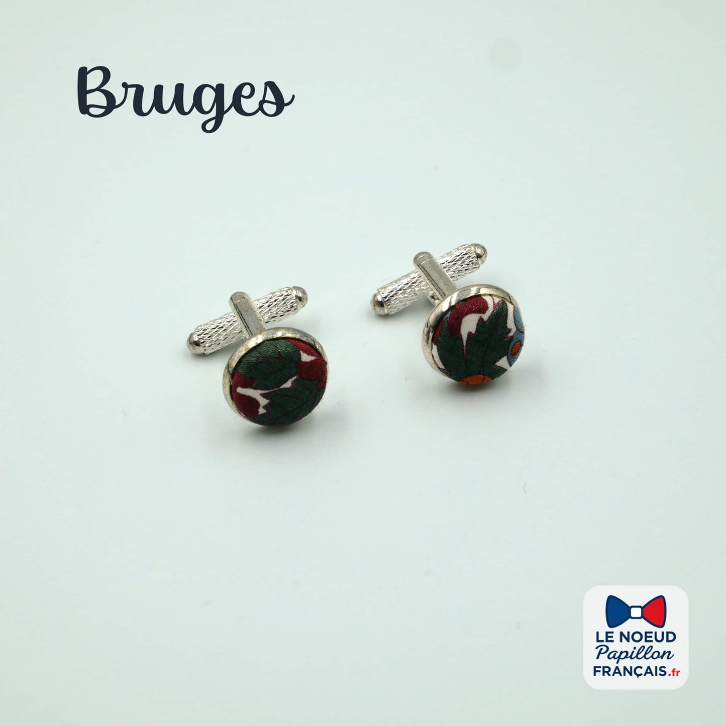 boutons de manchette vert foncé bordeaux