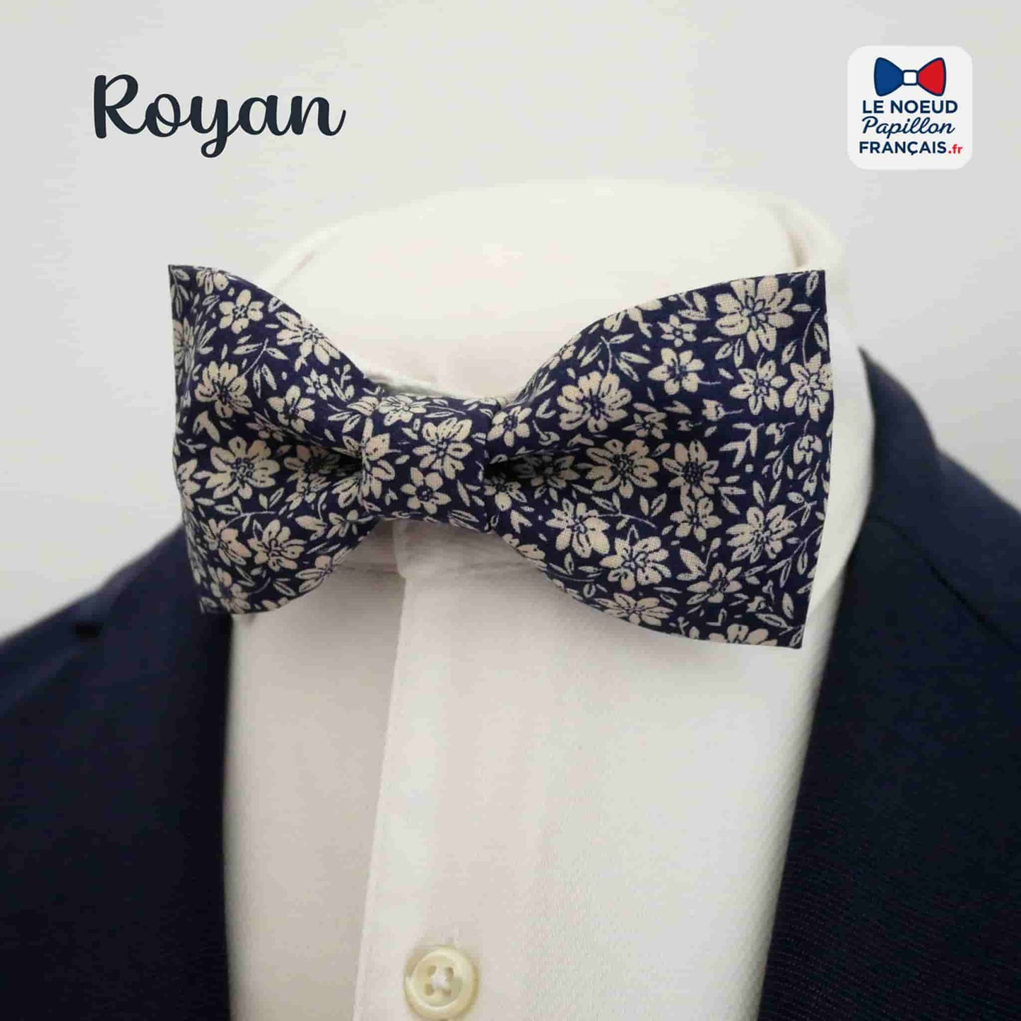 noeud papillon bleu made in france