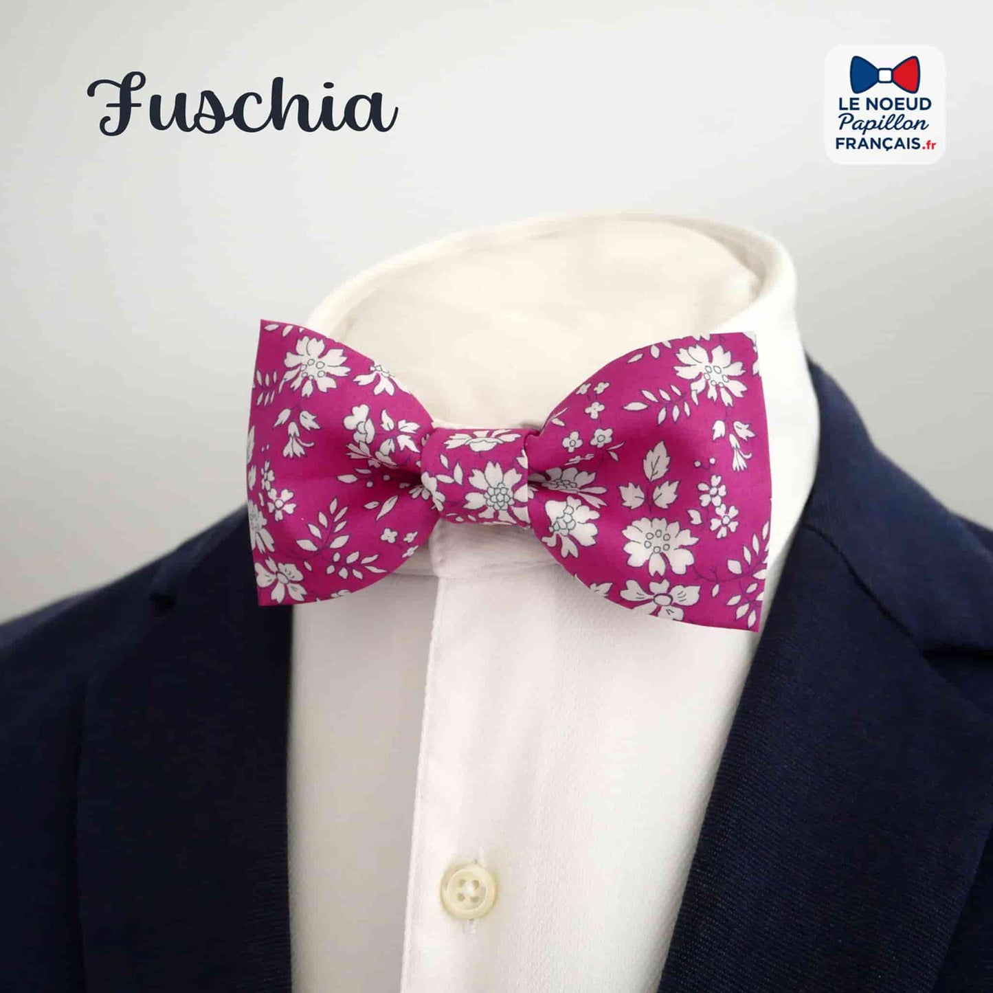 noeud papillon fuschia liberty