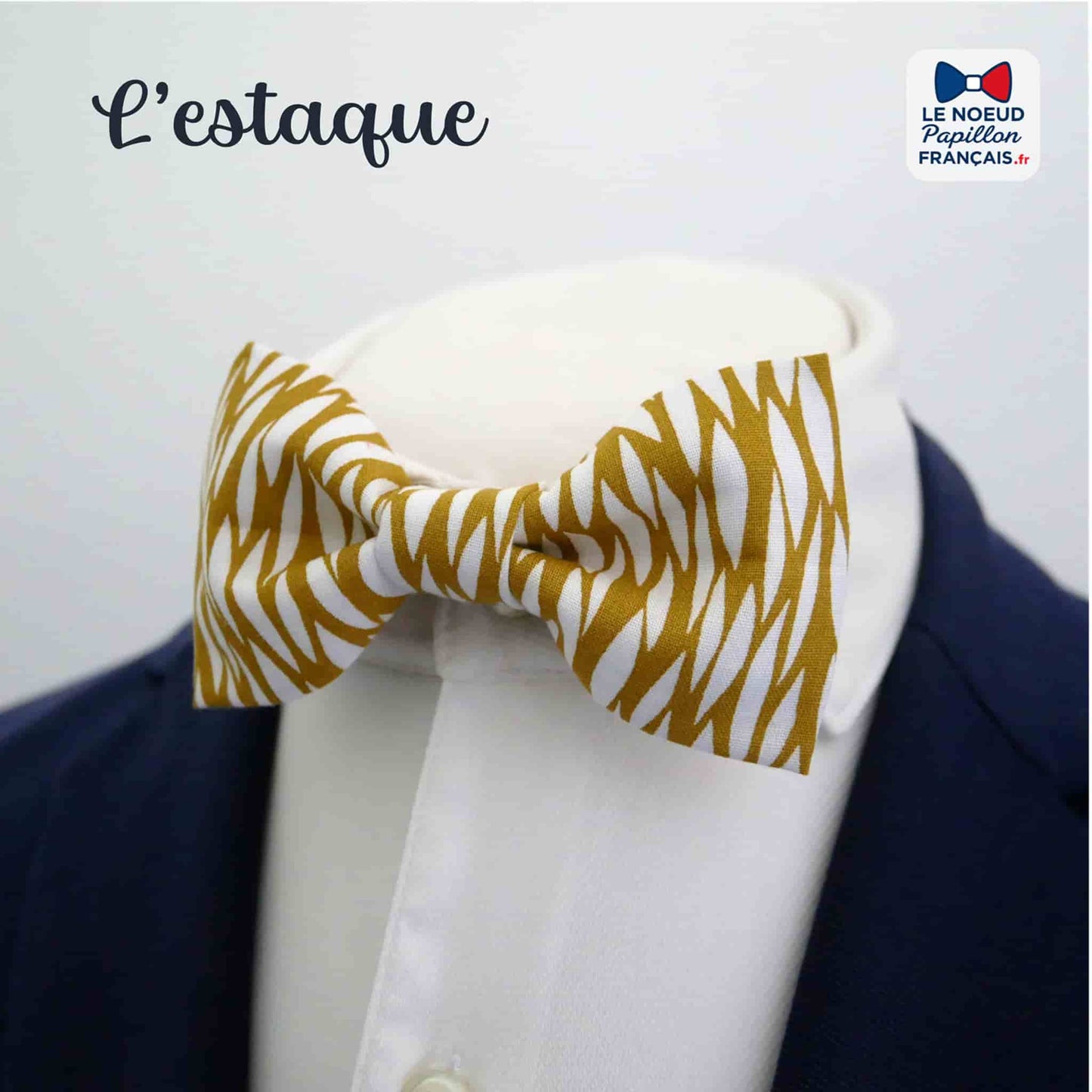 noeud papillon graphique jaune