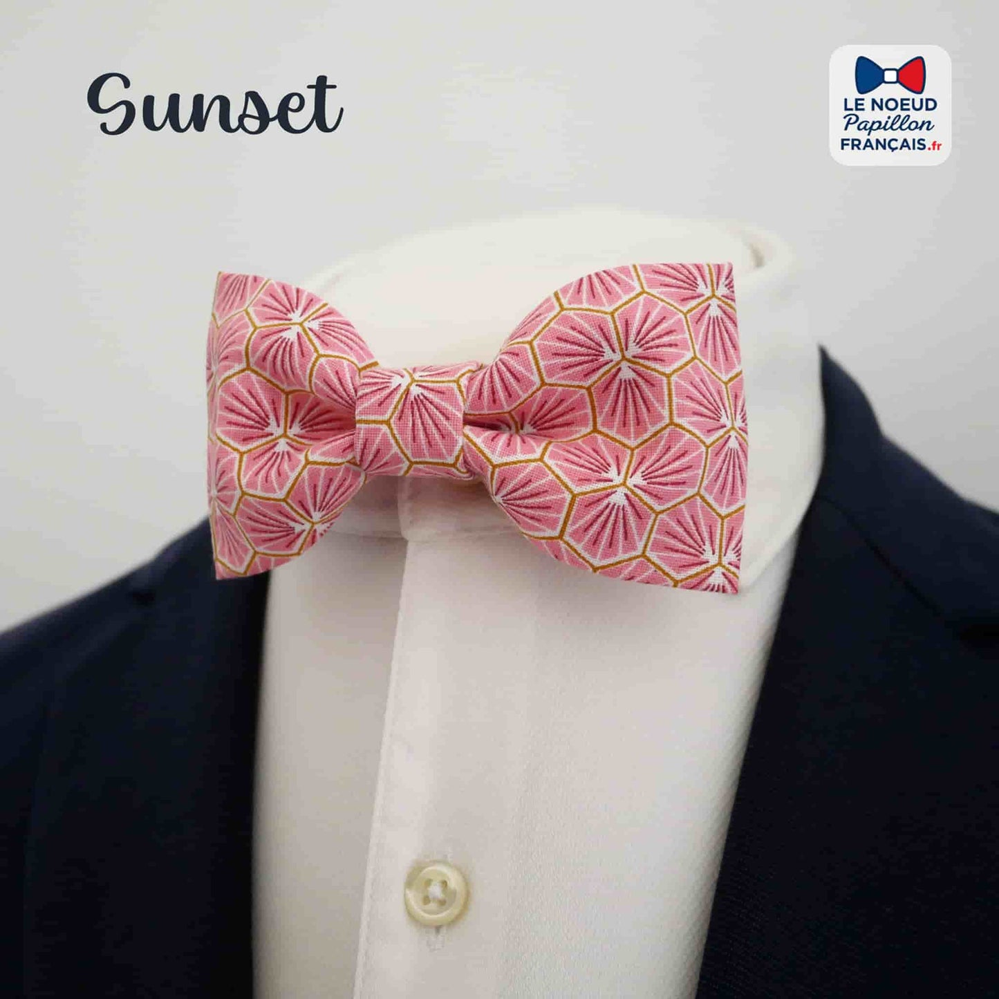 Noeud papillon rose graphique