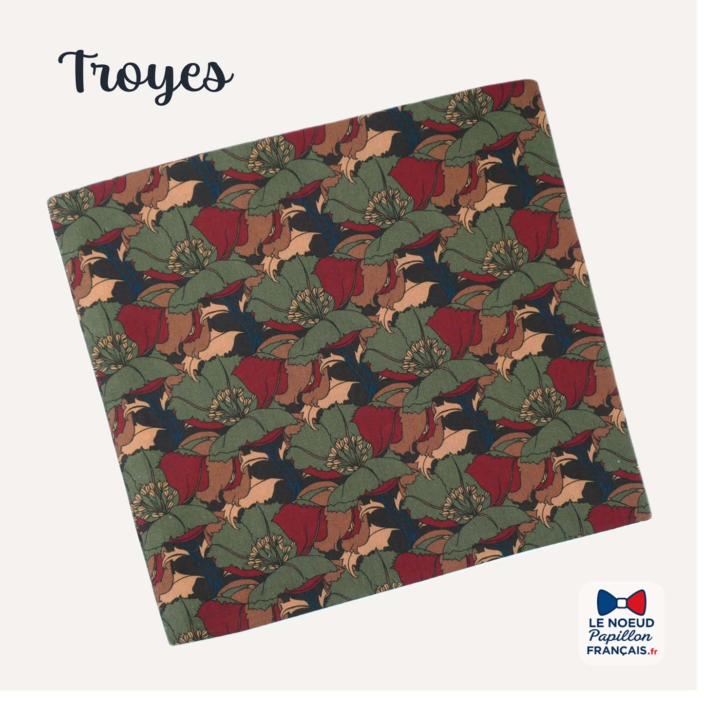 pochette de costume vert olive bordeaux