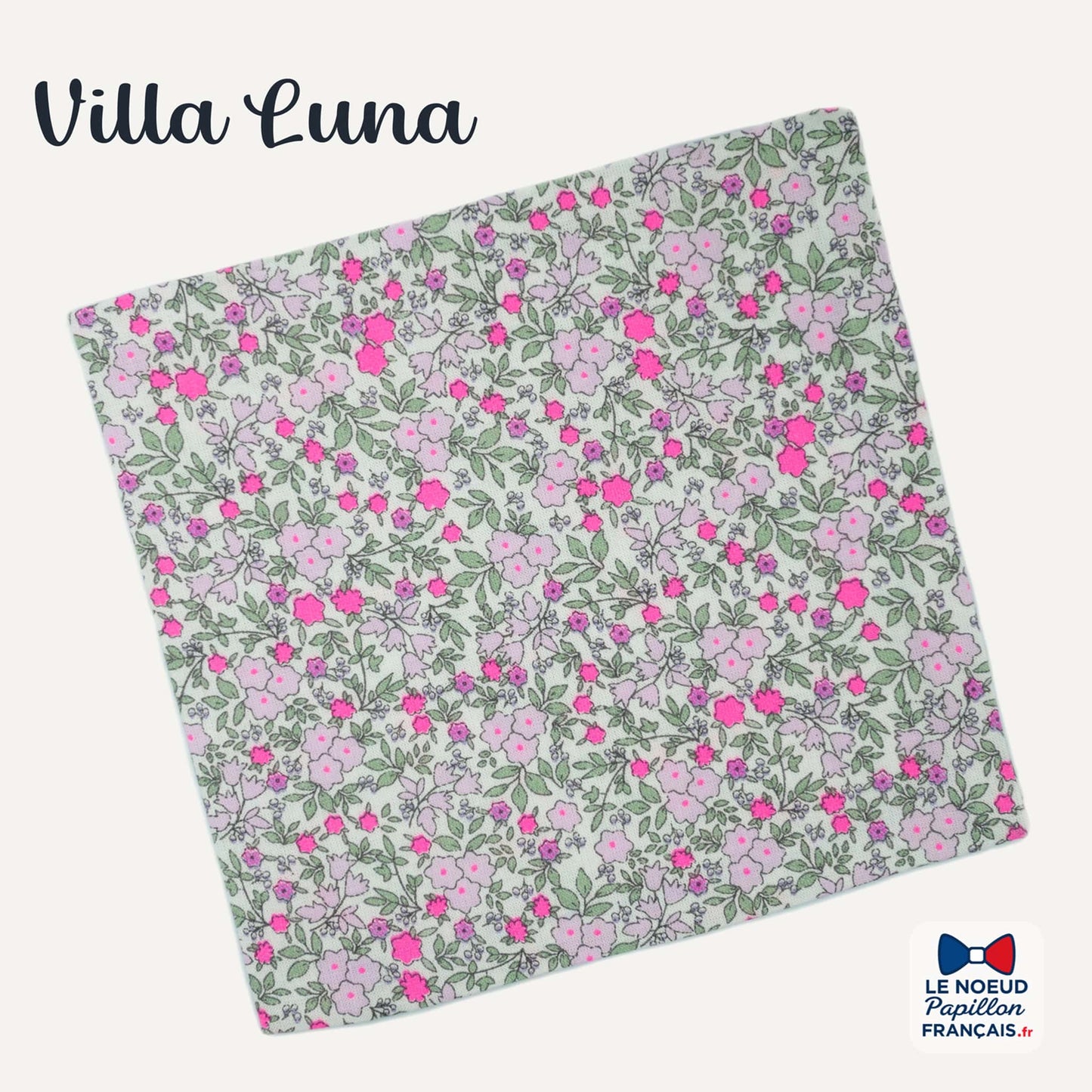 pochette de costume fleuri vert rose