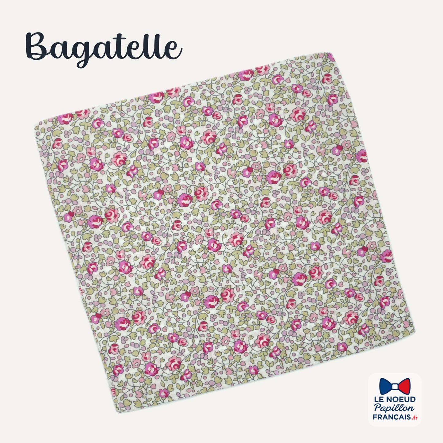 pochette de costume vert amande rose