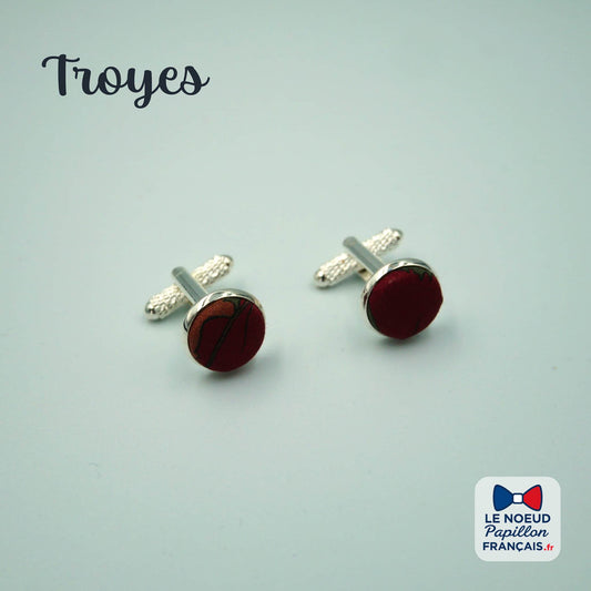 Boutons de manchette bordeaux