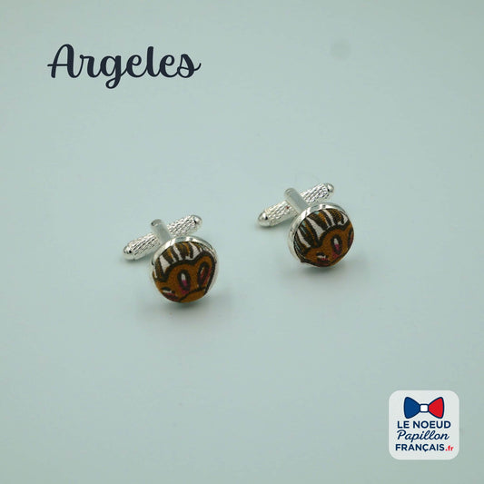 Boutons de manchette marron