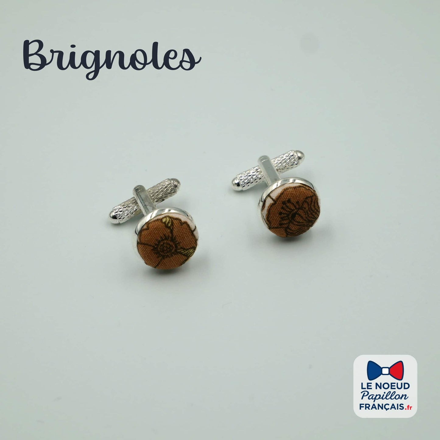 Boutons de manchette marron