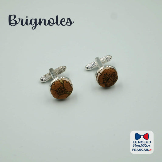 Boutons de manchette marron
