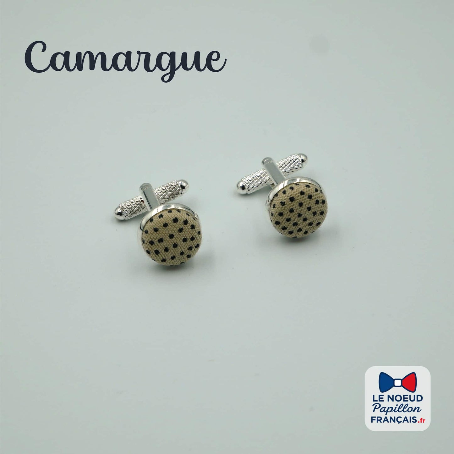 Boutons de manchette beige
