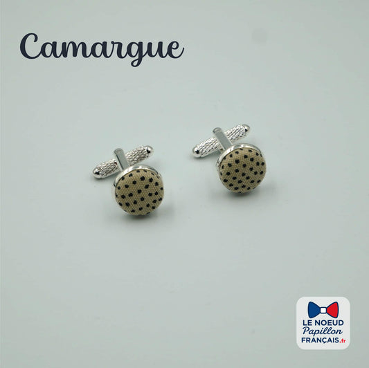 Boutons de manchette beige