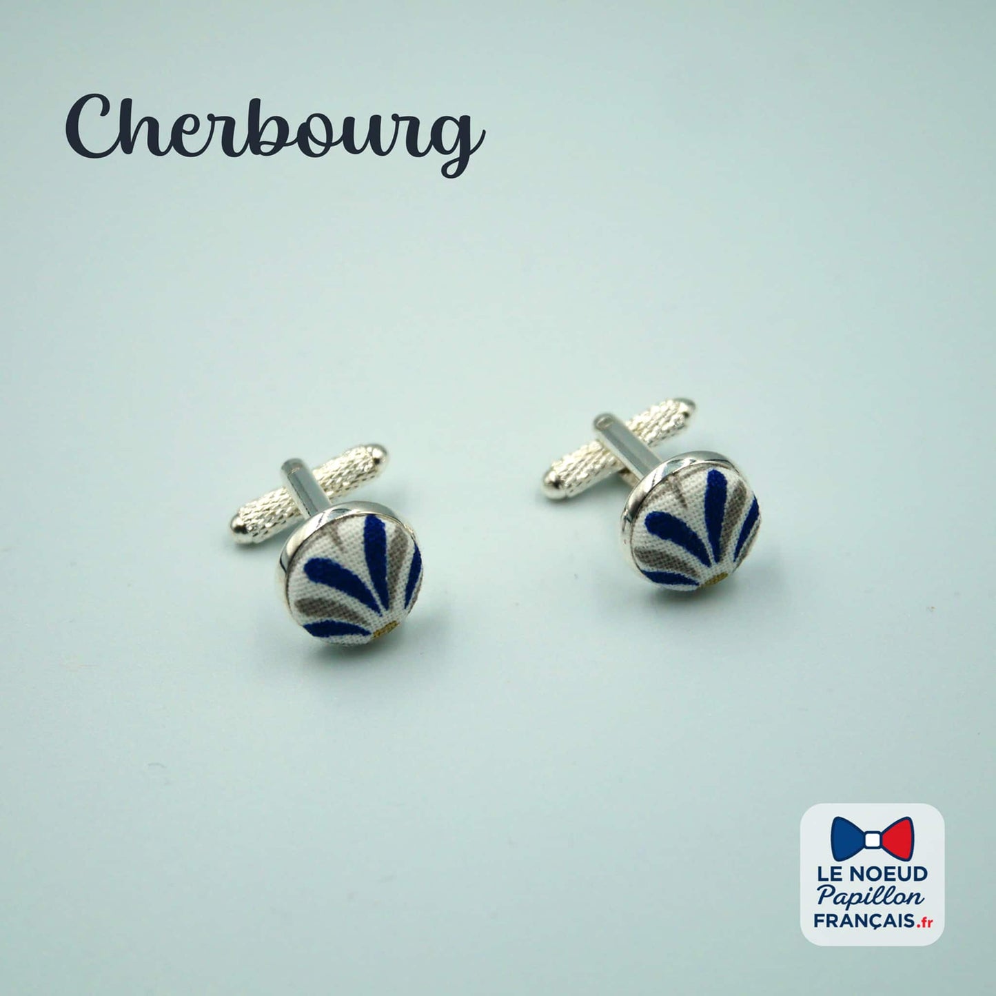 Boutons de manchette bleu