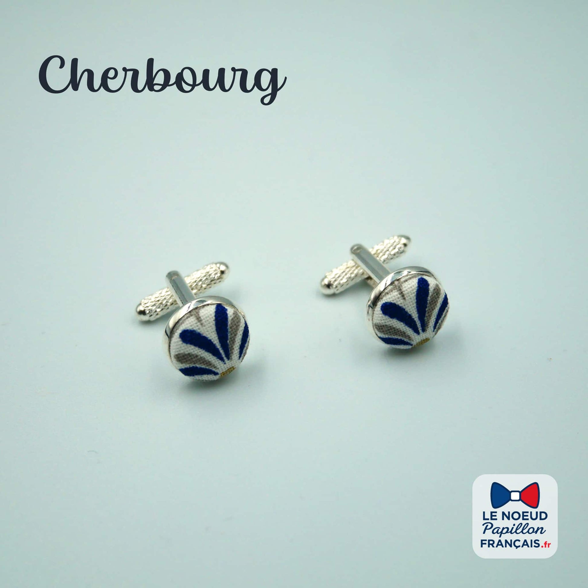 Boutons de manchette bleu