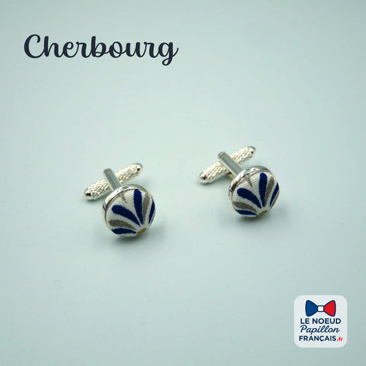 Boutons de manchette bleu