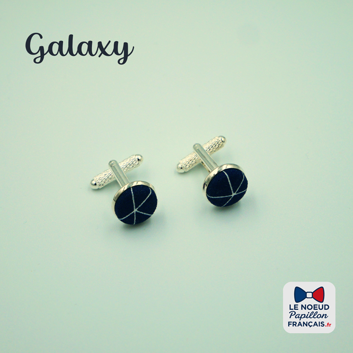boutons de manchette bleu