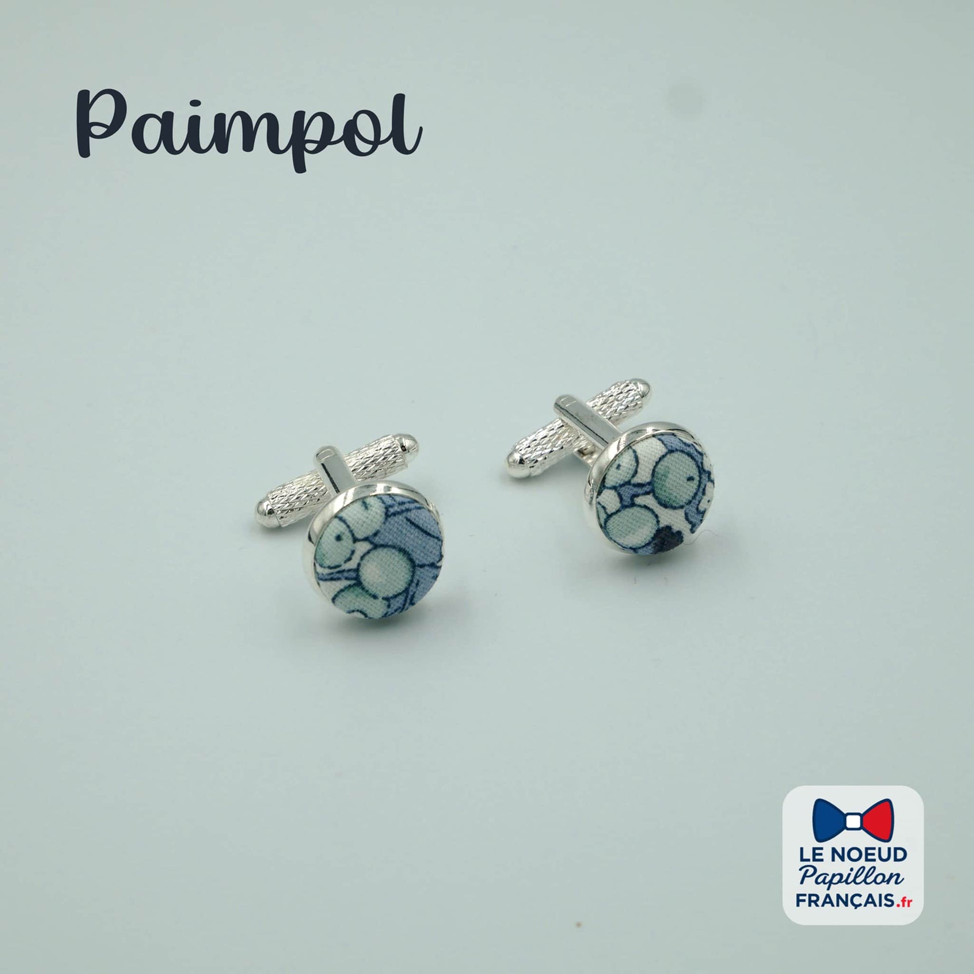 boutons de manchette bleu