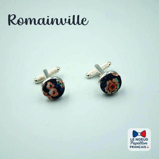 boutons de manchette bleu