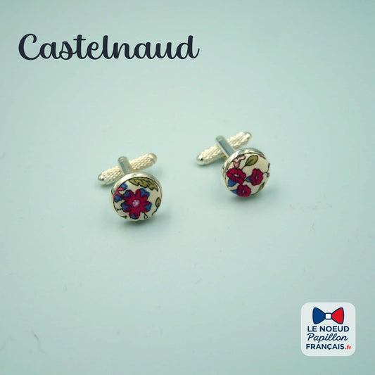 boutons de manchette fleuri