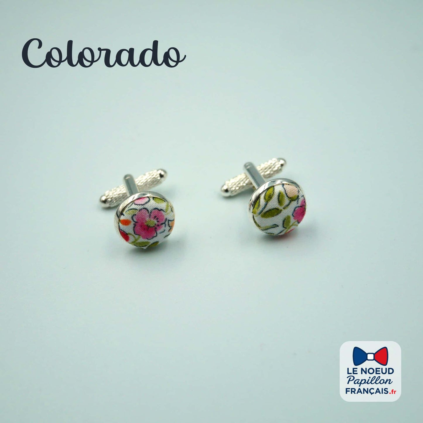 boutons de manchette fleuri