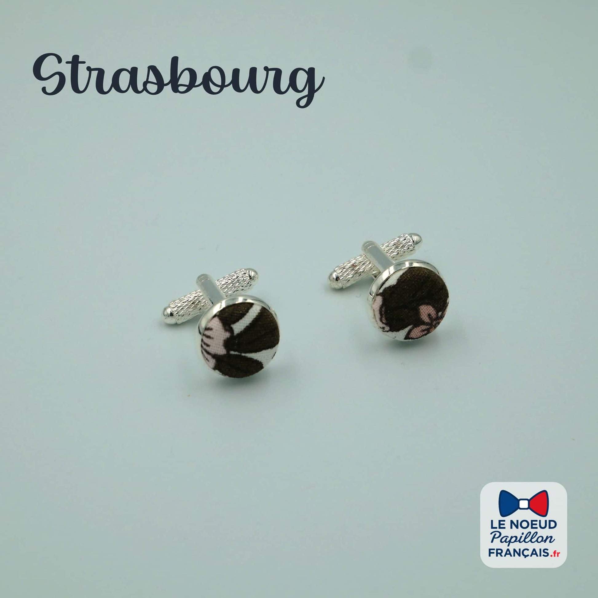 Boutons de manchette marron