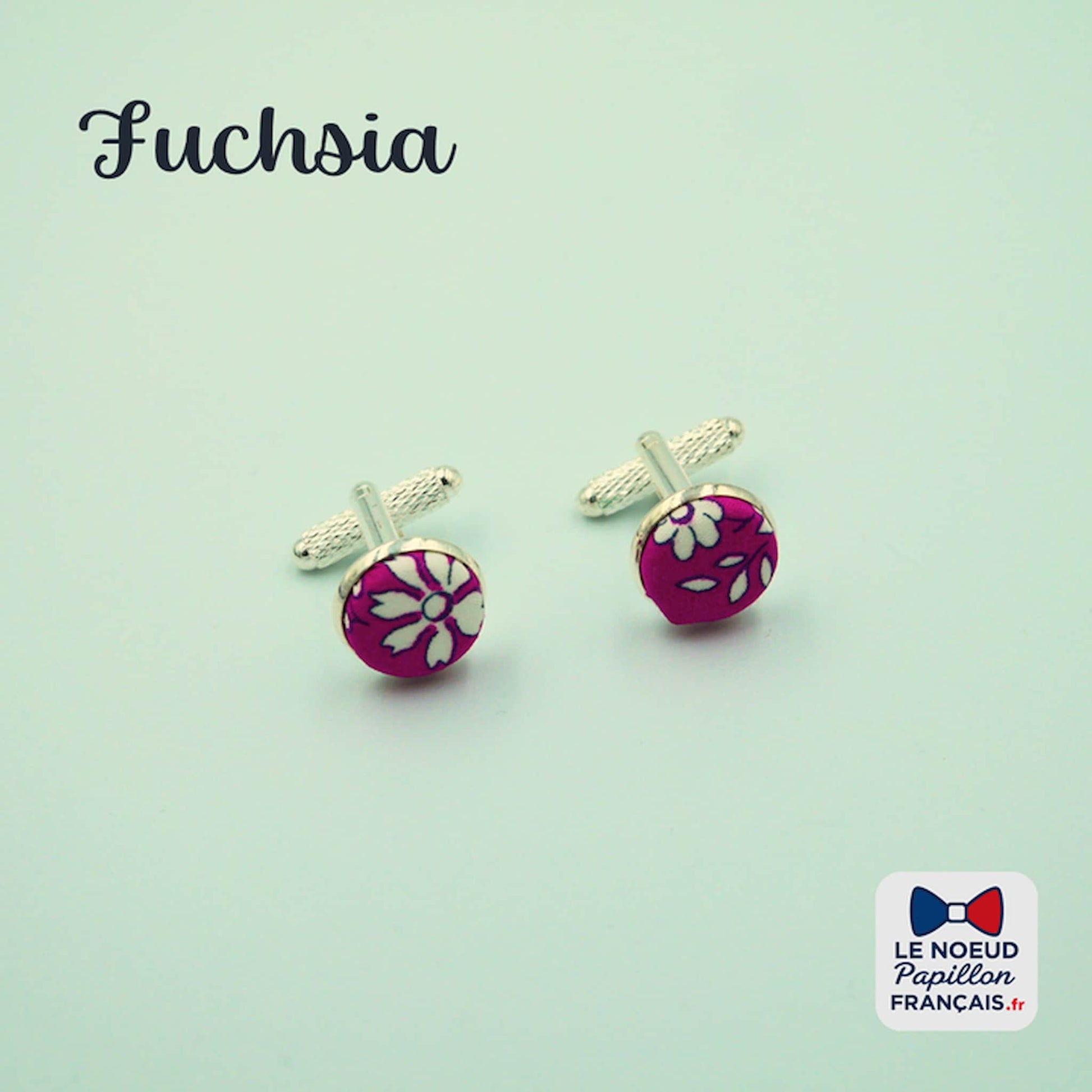 boutons de manchette fuchsia