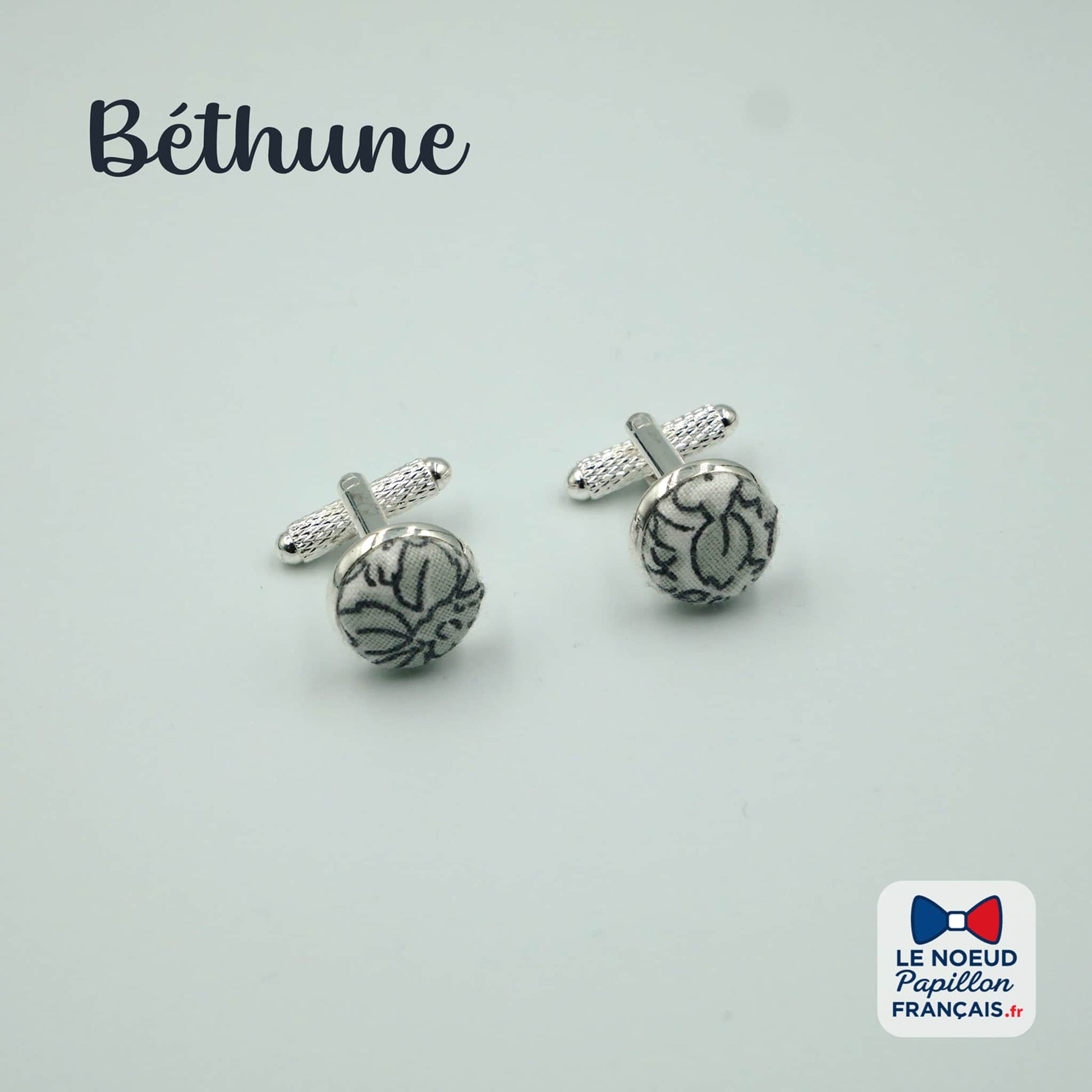 boutons de manchette gris