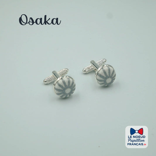 Boutons de manchette gris