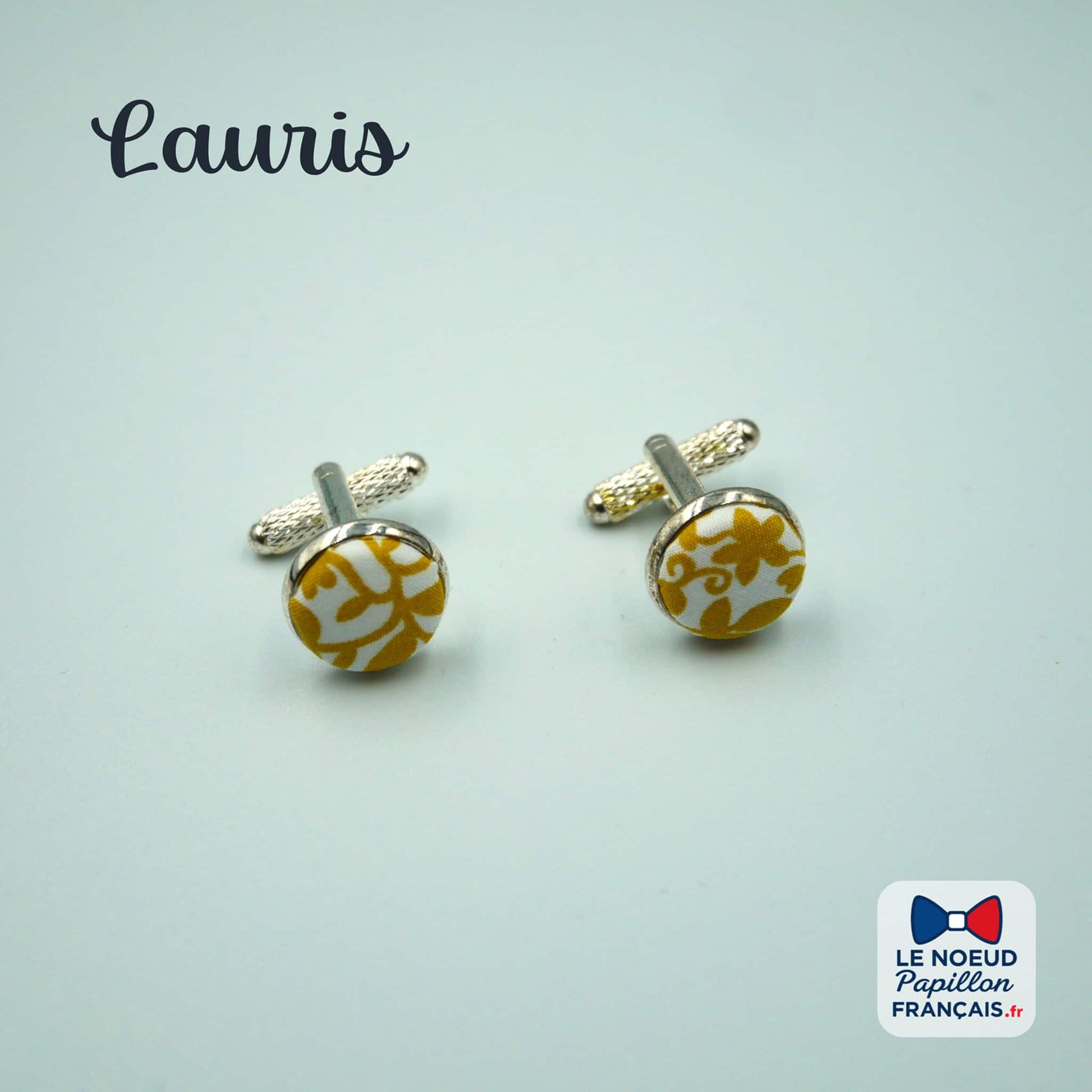 Boutons de manchette jaune Lauris