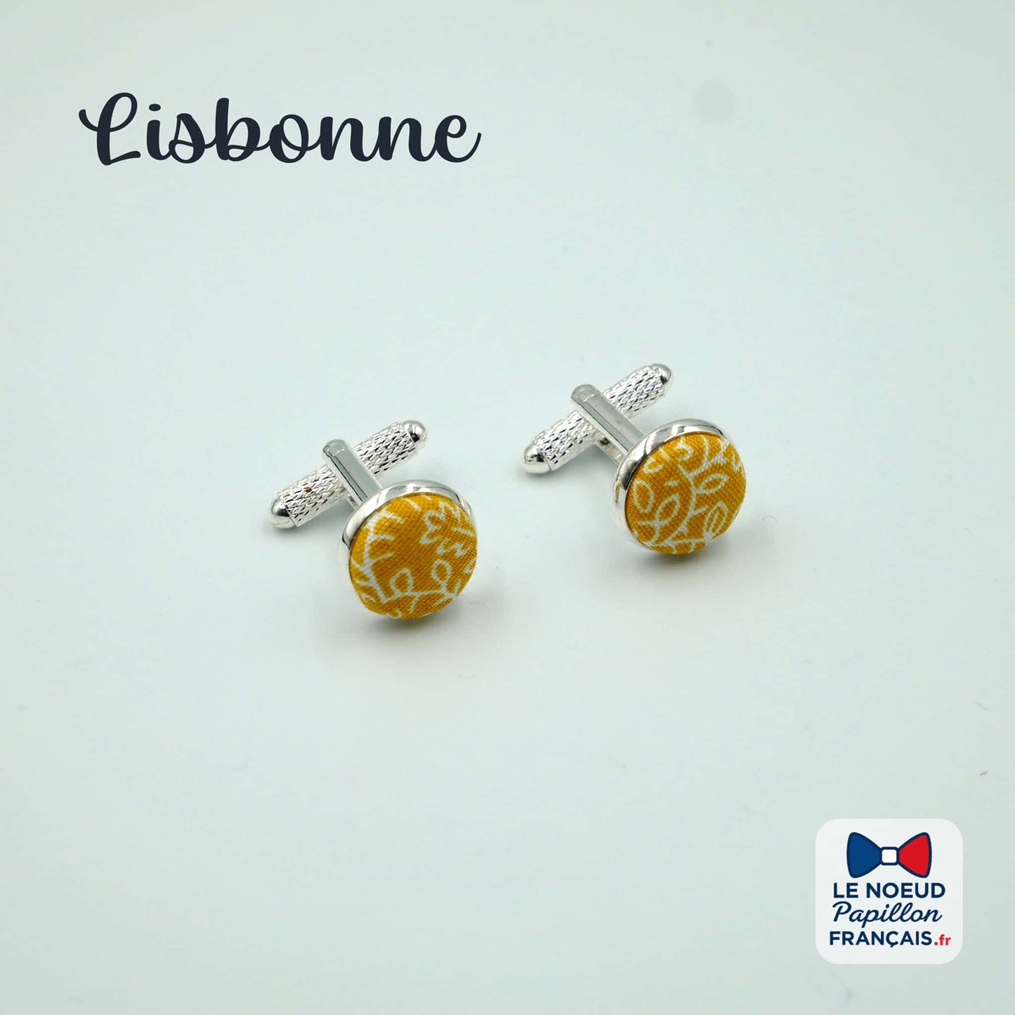 Boutons de manchette jaune Lisbonne