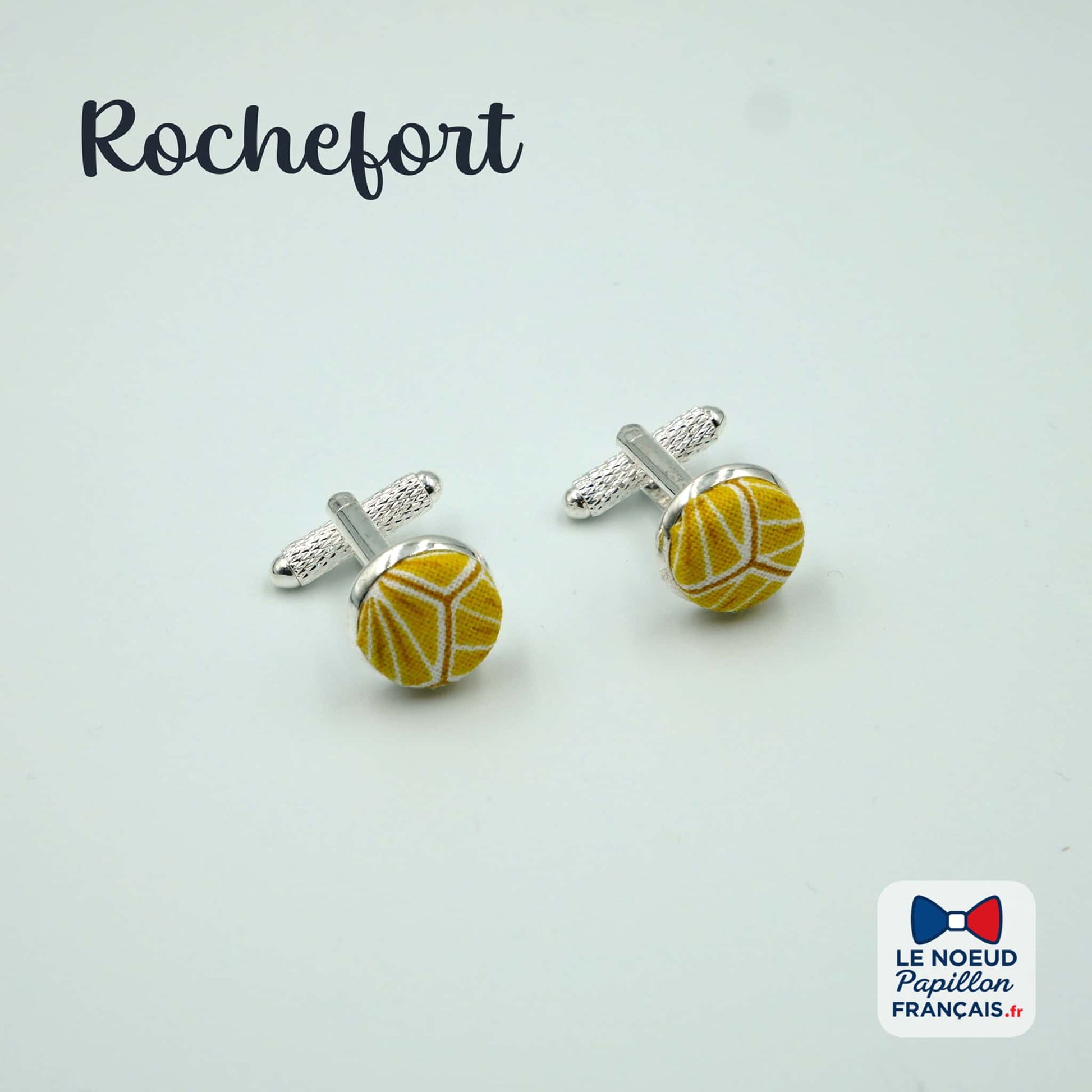 boutons de manchette jaune