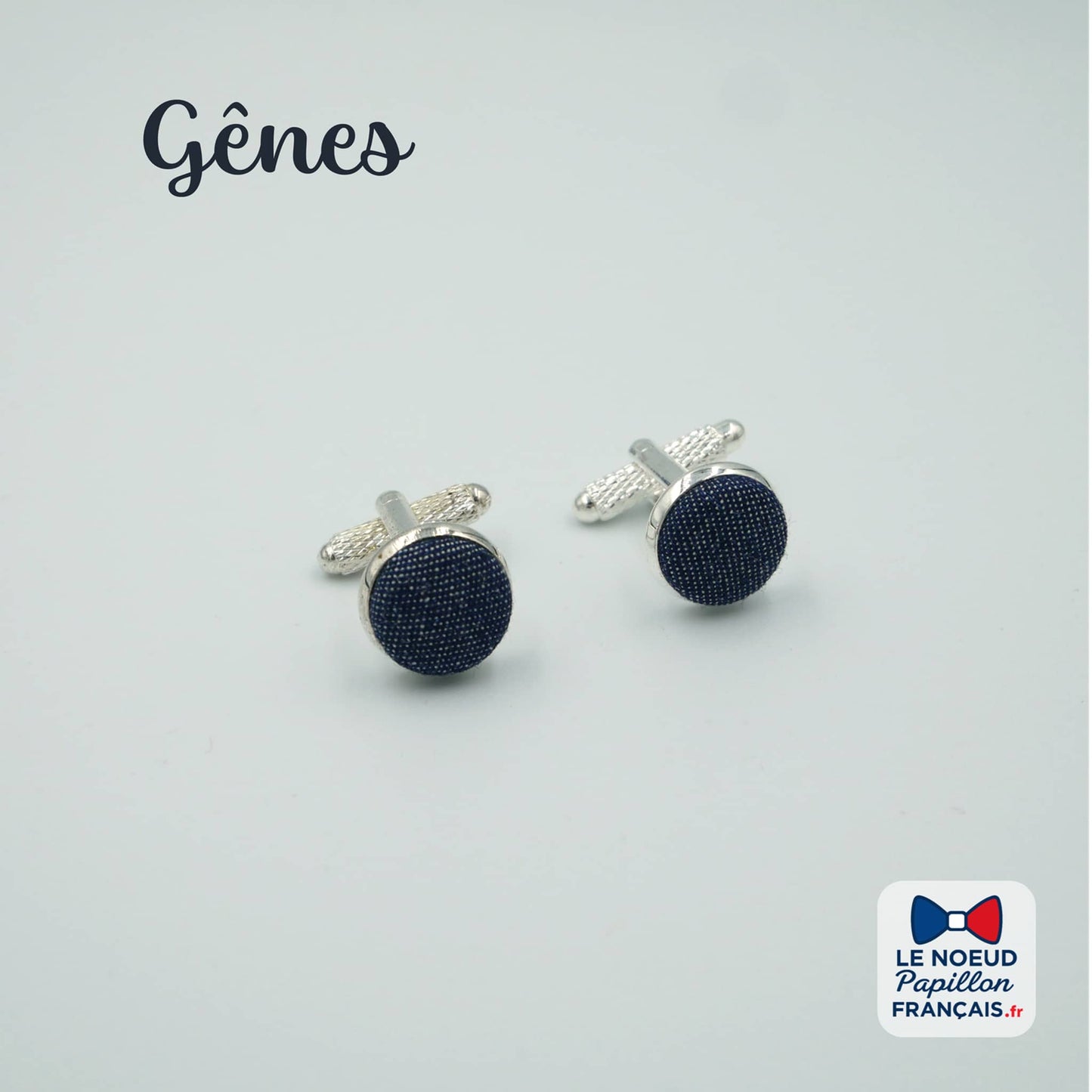 boutons de manchette bleu