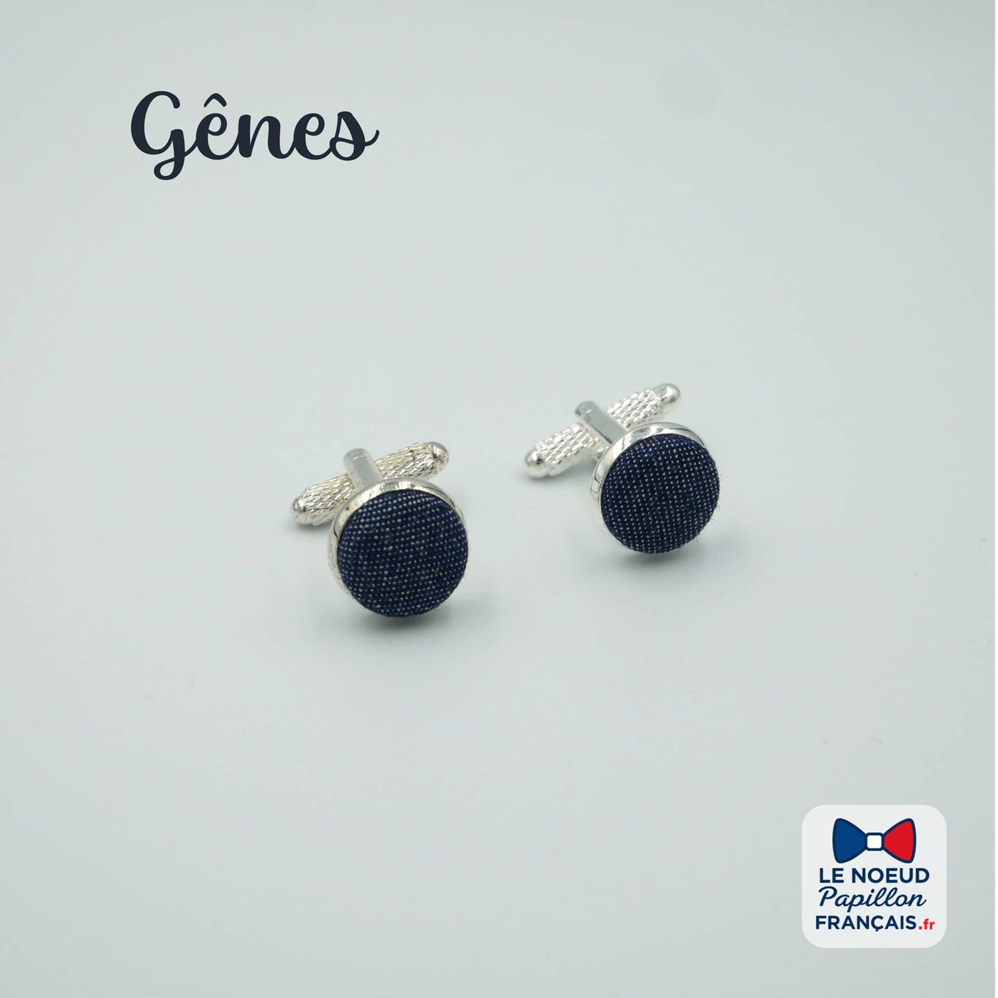 boutons de manchette bleu