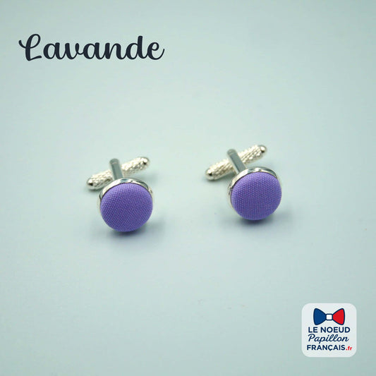 Boutons de manchette lavande