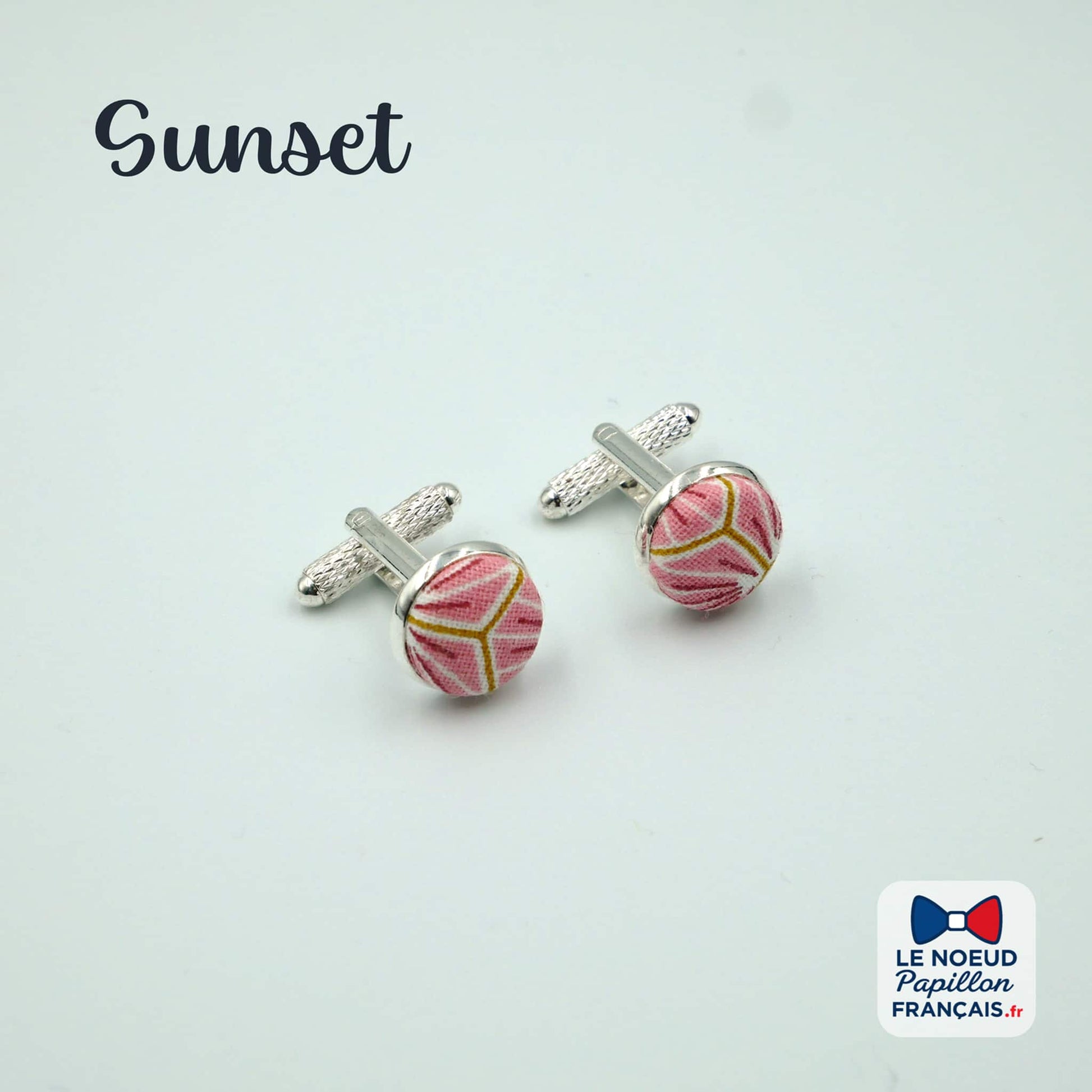 boutons de manchette rose