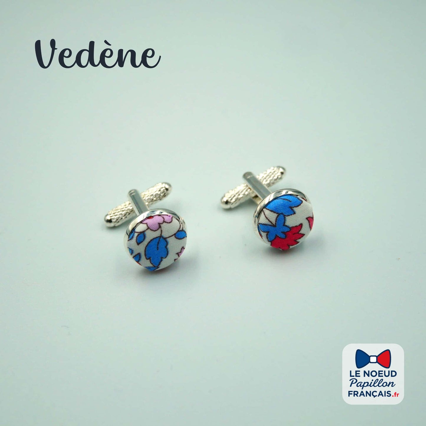 Boutons de manchette bleu rouge
