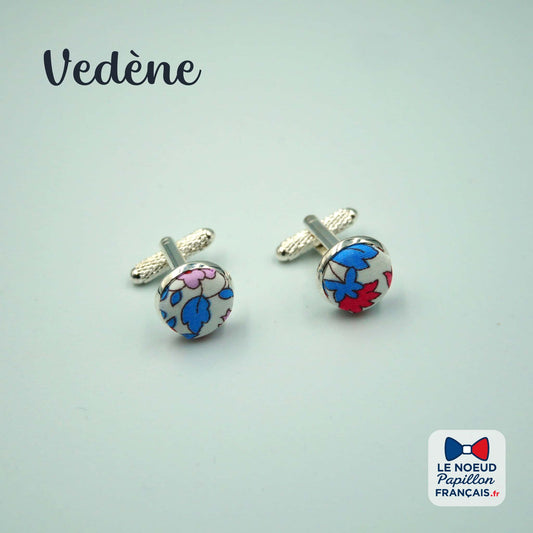 Boutons de manchette bleu rouge
