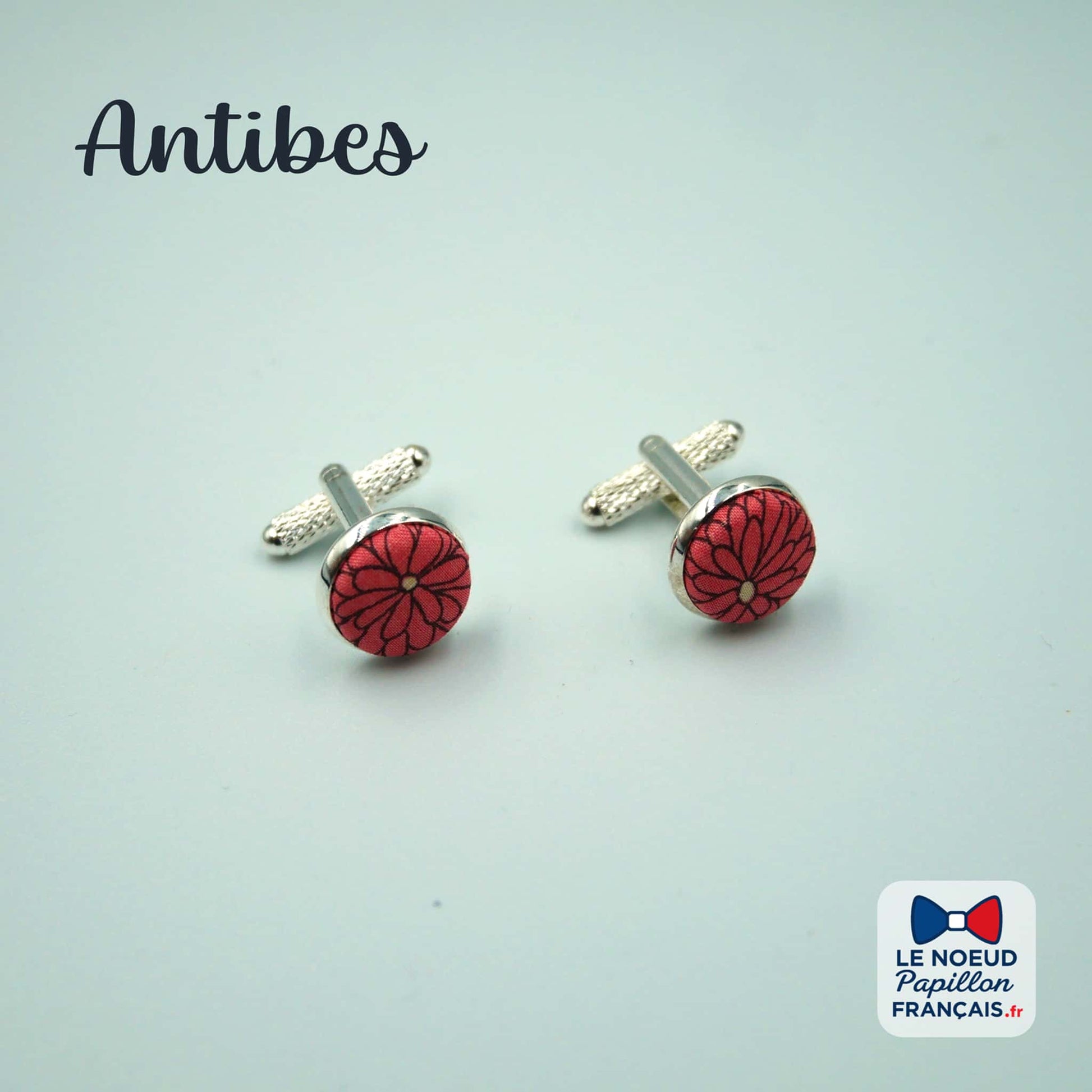 bouton de manchette rose