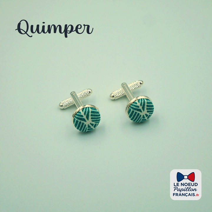 boutons de manchette turquoise