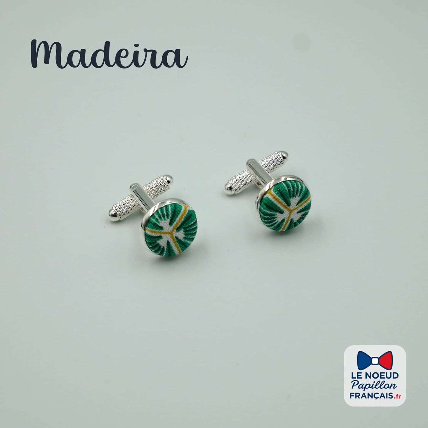 boutons de manchette vert