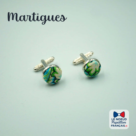 boutons de manchette vert turquoise