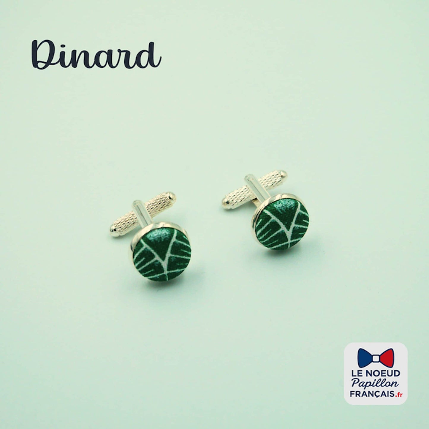 Boutons de manchette vert émeraude