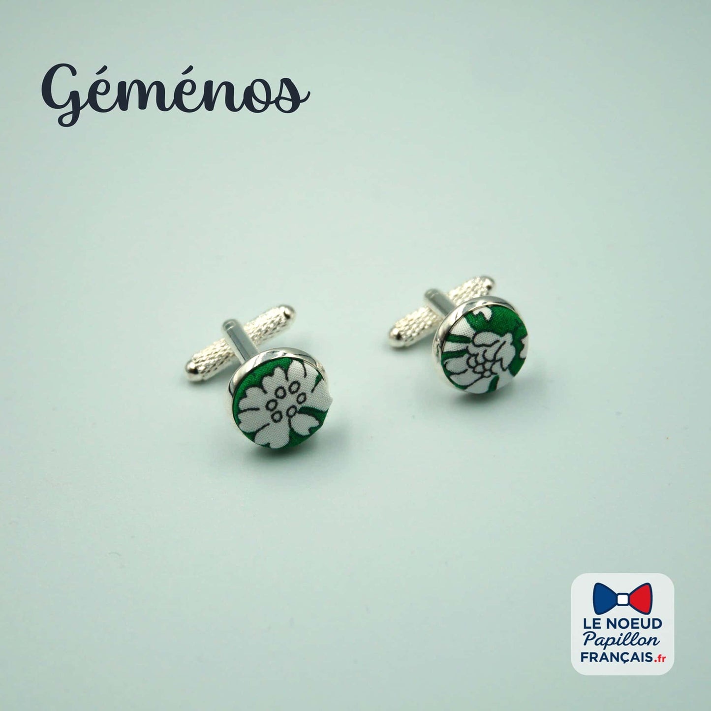 boutons de manchette vert