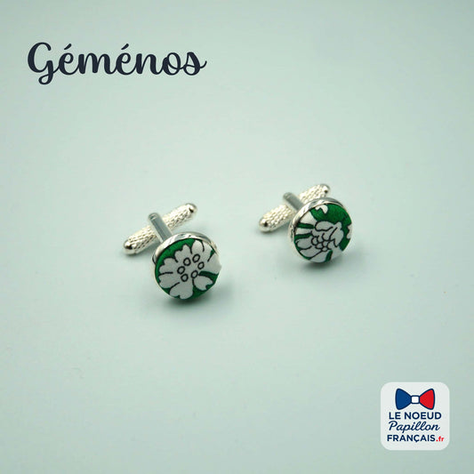 boutons de manchette vert