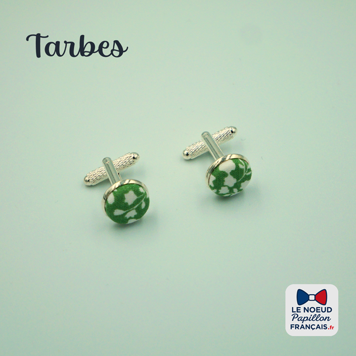 Boutons de manchette vert clair