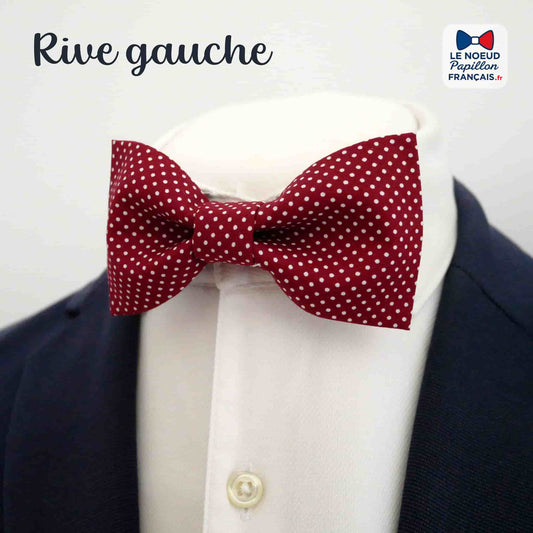 Noeud papillon rouge à pois